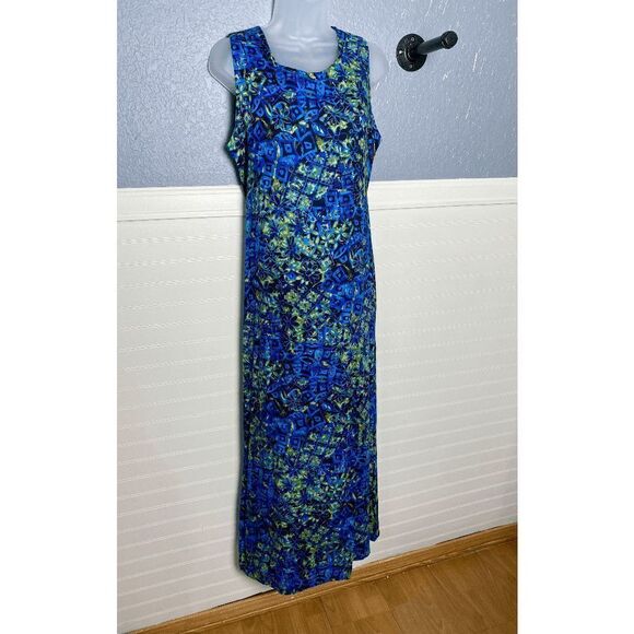 Maren Women's Sleeveless Back Slit Maxi Dress Multicolor - Picture 4 of 11